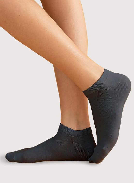 Black Cotton Ankle Socks