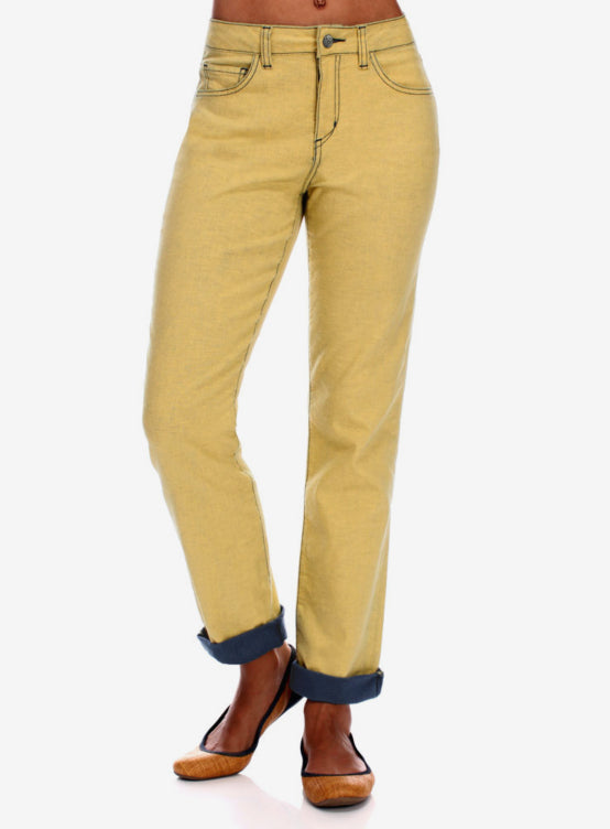 Katie Straight Leg Jean, Two Sided Linen