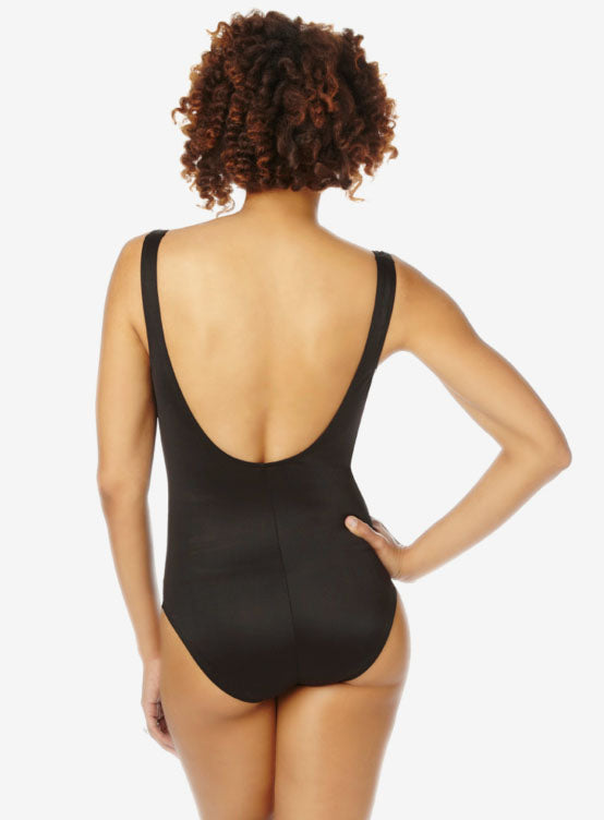 Solid Sunbelts Tummy Control One Piece Swimsuit