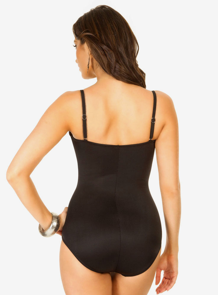 Solid Rialto Tummy Control One Piece Swimsuit