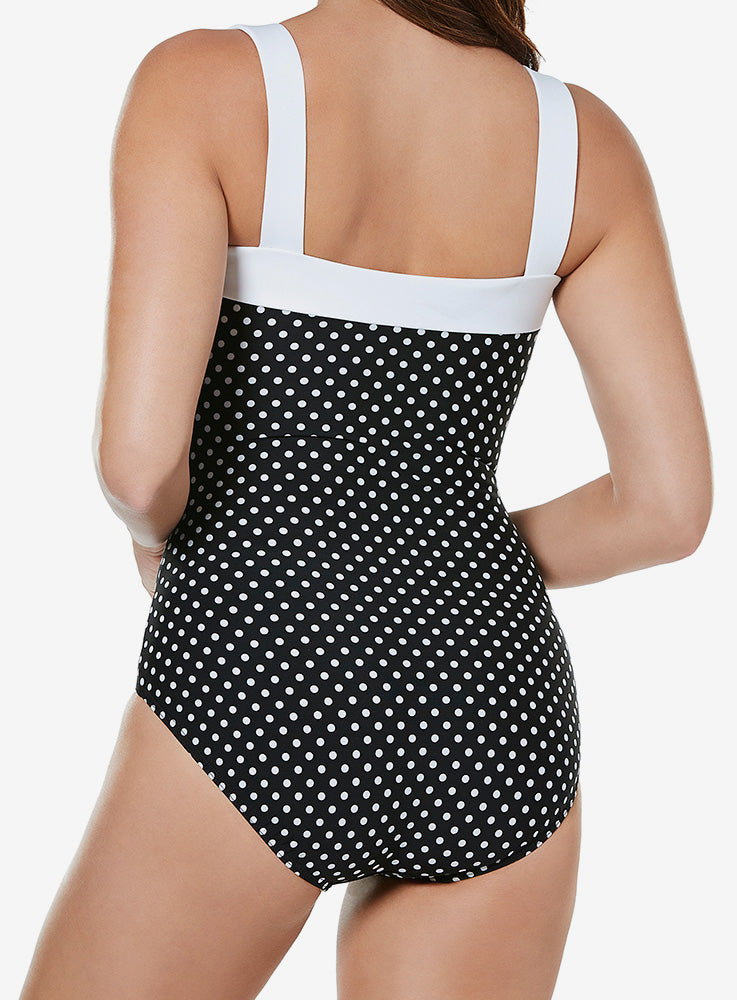 Spot On Square Neck Plus Swimsuit