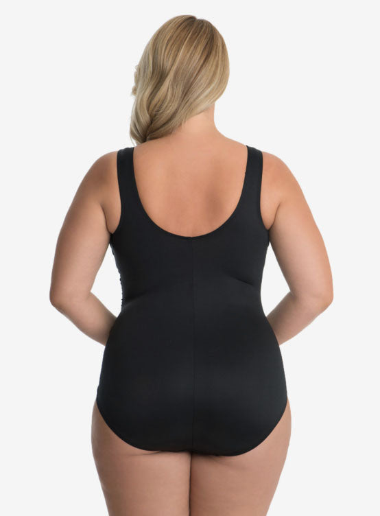 Women's Plus Solid Sideswipe Swimsuit