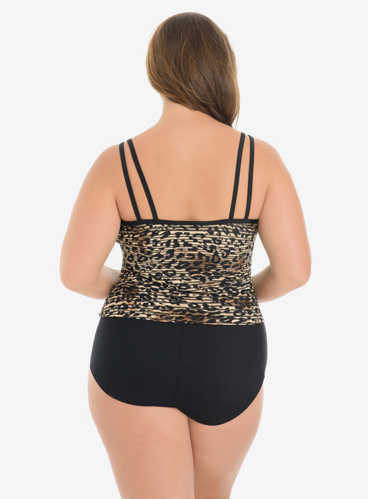 Women's Plus Purr-Fection Fauxkini Soft Cup One Piece Swimsuit