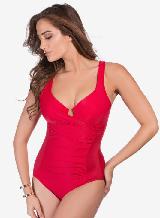 Solid Ambrosia Tummy Control One Piece Swimsuit