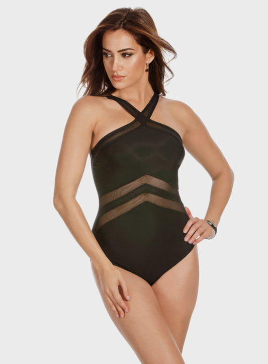 Solid Point Of View Soft Cup One Piece Swimsuit