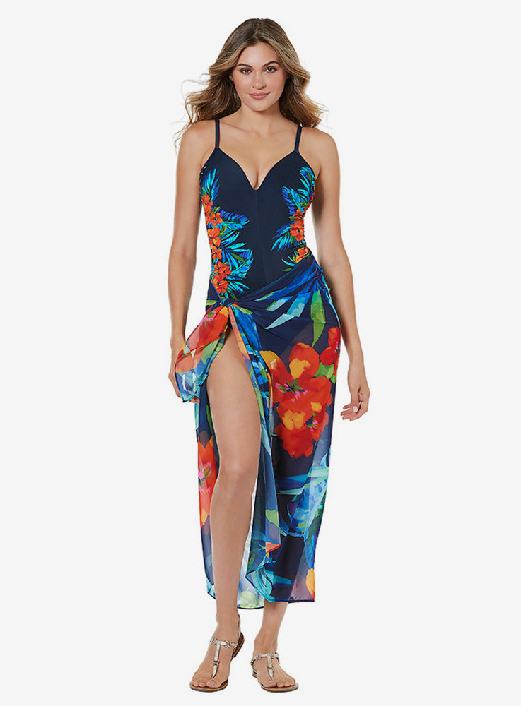 Samoan Sunset Scarf Pareo Coverup