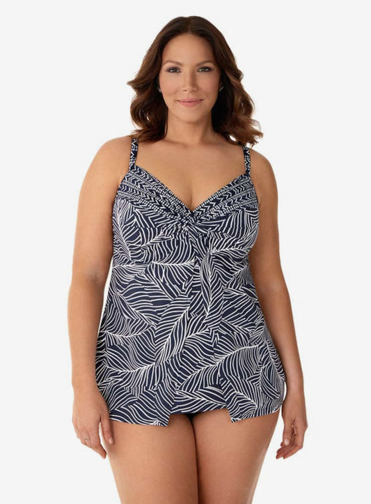 Women's Plus Lush Lanai Love Knot Tankini Top