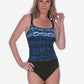 D-Cup Indigo-Go Fauxkini Soft Cup One Piece Swimsuit