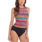 DD-Cup Night Lights Regatta Tummy Control High Neck One Piece Swimsuit