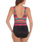DD-Cup Night Lights Regatta Tummy Control High Neck One Piece Swimsuit