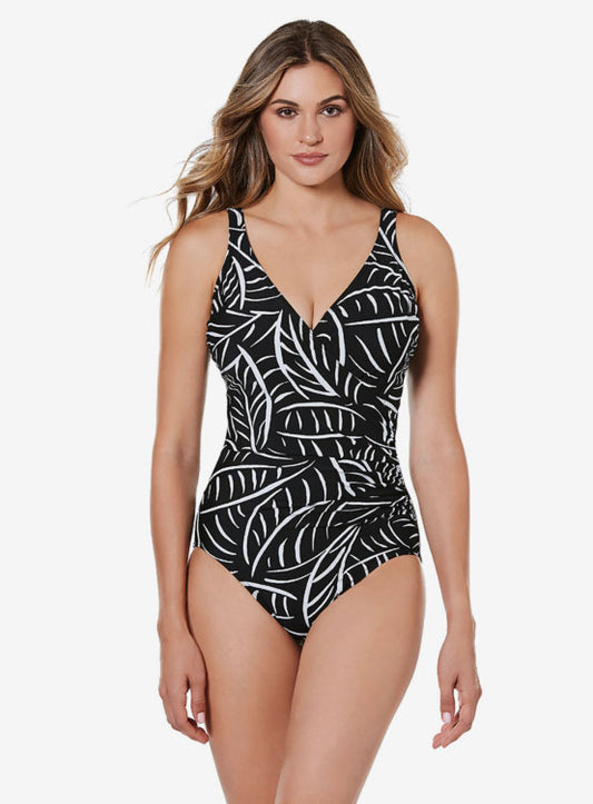 Solitaire Leaf Wrap Swimsuit