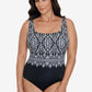 Lace Affair Double X-Back Tank Long Torso Swimsuit